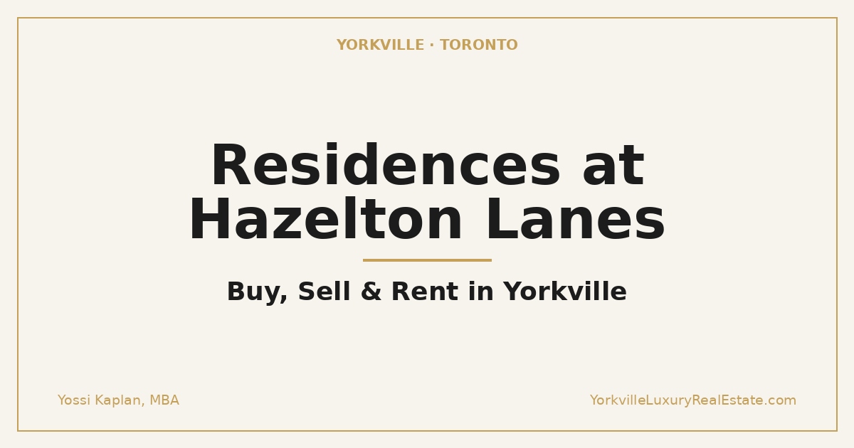 Residences at Hazelton Lanes branded building guide thumbnail